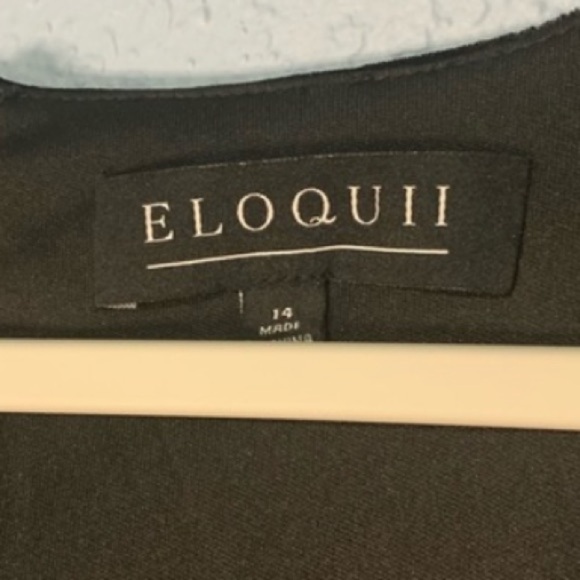 Eloquii Black Velour Lined Sheath Dress - Picture 3 of 7